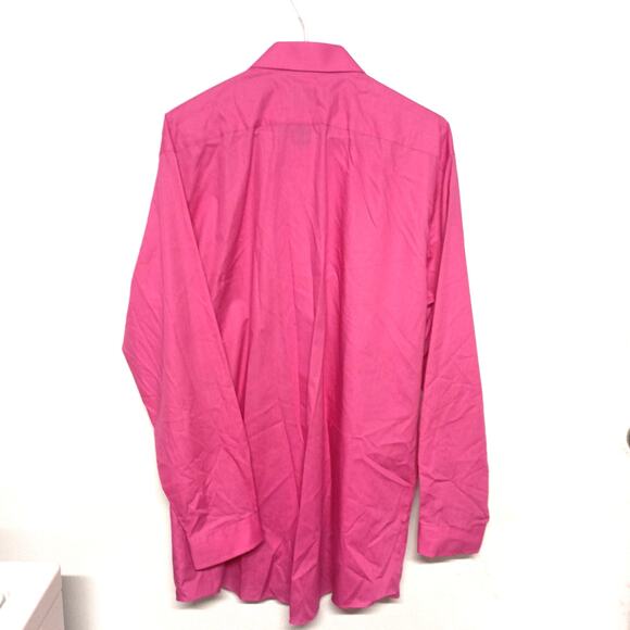 J. FERRAR Men's Slim Fit Long Sleeve Button-Up Shirt - Pink, Size XL - Picture 4 of 4